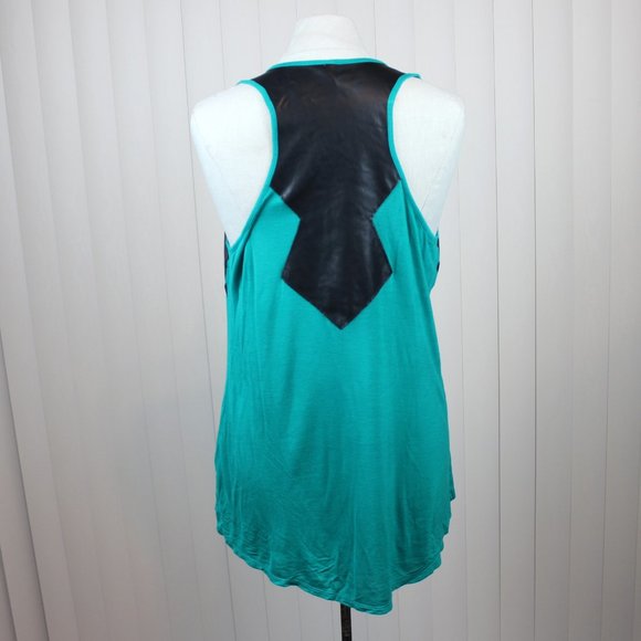 Xhilaration Tops - ✨ Closet Refresh - Xhilaration Teal and Black Racerback Tank Top